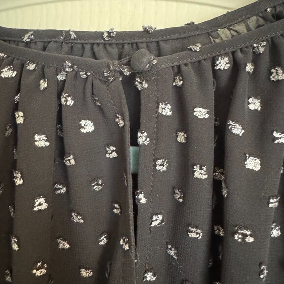 GAP - Metallic Clip-Dot Blouse - L - Black with silver - Picture 4 of 8